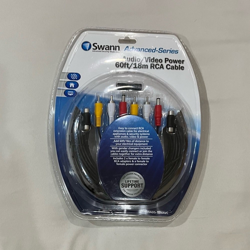 Swann Advanced Series Audio/ Video Power 60’ RCA Cable